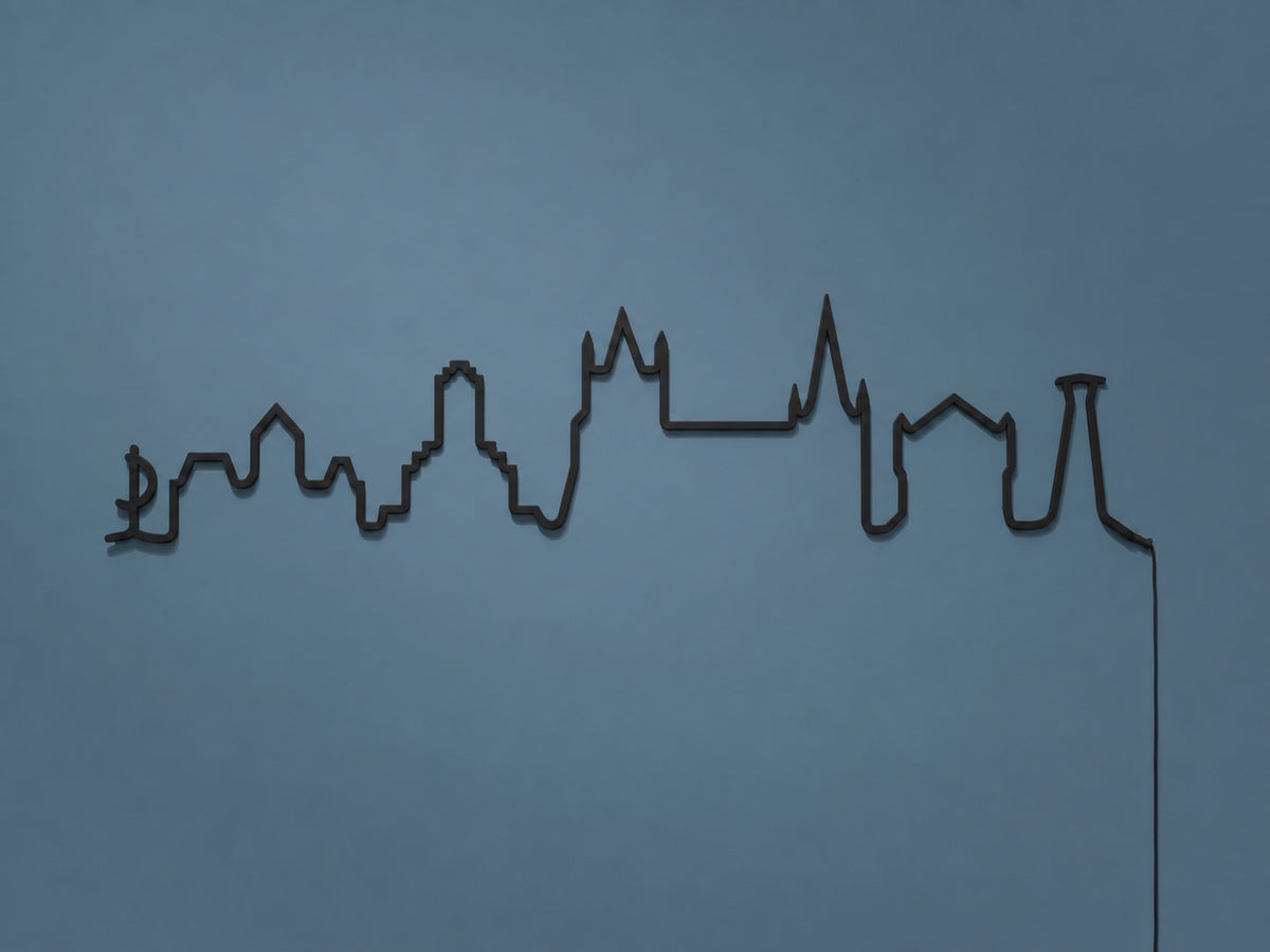Kontura Skyline Lausanne in Schwarz, unbeleuchtet #Farbe_Schwarz