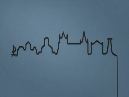 Kontura Skyline Lausanne in Schwarz, unbeleuchtet #Farbe_Schwarz