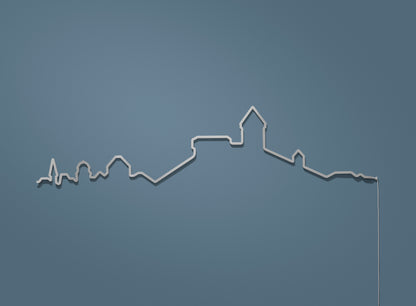 Kontura Skyline Schaffhausen in Chromstahl, unbeleuchtet #Farbe_Chromstahl