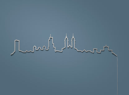 Kontura Skyline Winterthur in Chromstahl, unbeleuchtet #Farbe_Chromstahl