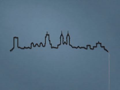 Kontura Skyline Winterthur in Schwarz, unbeleuchtet #Farbe_Schwarz