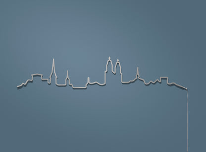 Kontura Skyline Zürich in Chromstahl, unbeleuchtet #Farbe_Chromstahl