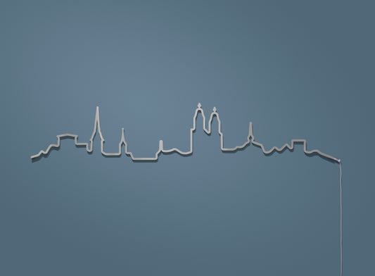 Kontura Skyline Zürich in Chromstahl, unbeleuchtet #Farbe_Chromstahl