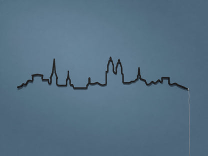 Kontura Skyline Zürich in Schwarz, unbeleuchtet #Farbe_Schwarz